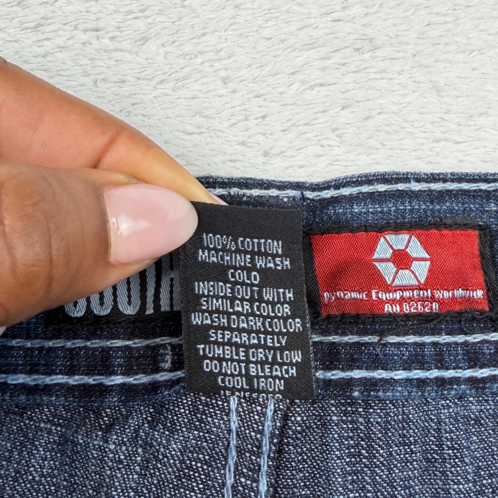 NEW Y2K Southpole Authentic Denim Red Tab Shorts Mens 48 Baggy Streetwear NWT - Picture 12 of 16